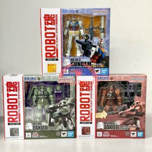 全新 BANDAI [ROBOT魂] RX-78-2 高達 MS-06 渣古 馬沙專用渣古 ver ANIME (2024年版)