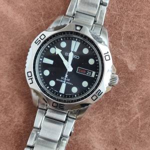 Seiko solar 光動能潛水表（42mm,V158,新换充電池）