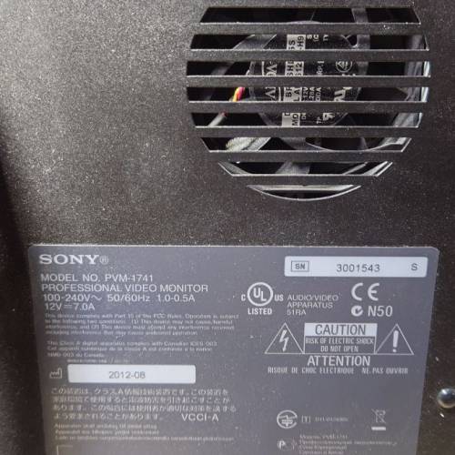 Sony PVM-1741 17吋  17inch TRIMASTER EL OLED 專業級監控螢幕