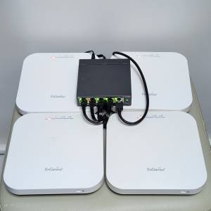 Engenius EWS357ap WiFi6 AX1800 Gigabit AP Access Point+ TP-Link POE Switch