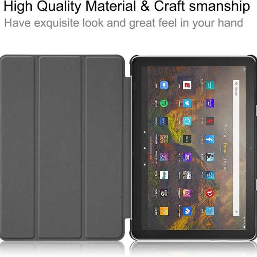 Smart Shell Trifold Stand Cover智能三摺防摔支架皮套Amazon Fire HD 10/HD Plus ...