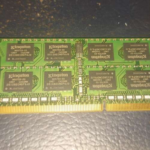 Kingston DDR3 1600MHz (PC3-12800) 1.5V SODIMM Ram 記憶體 8GB