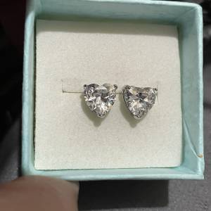 心型水晶鑽石耳環