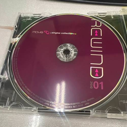 頭文字D歌曲，日本組合🇯🇵Move ：Rewind 2cd+dvd 初回限定版，新淨碟冇花，合收藏