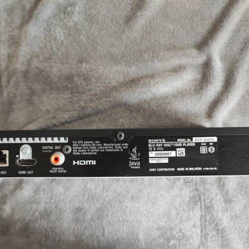 Sony BDP-S6500 Bluray /DVD 藍光播放機，可將視頻升頻至4K畫質，體積小巧，靚聲靚...