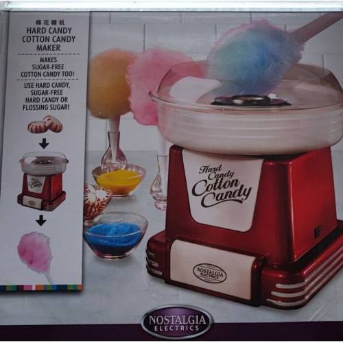美國品牌NOSTALGIAPCM805 50年代金屬紅復古棉花糖機，只用過兩次，極新淨，有齊盒、...