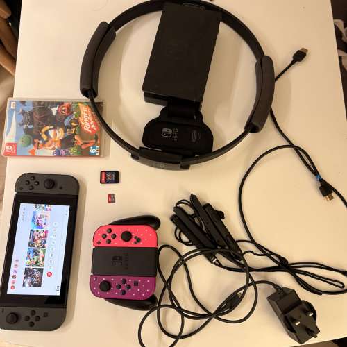 Nintendo Switch 續航版 4手掣 / 健身環 / Sd 256GB / Ring fit / MHXX