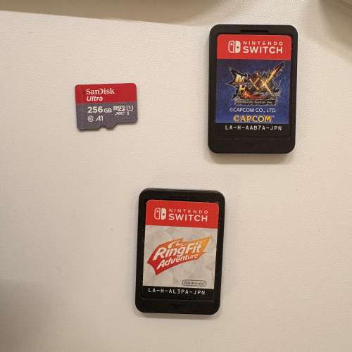 Nintendo Switch 續航版 4手掣 / 健身環 / Sd 256GB / Ring fit / MHXX