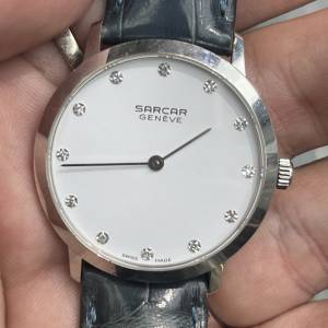 18K 750白金 SARCAR GENEVE 鑽石面 $22800