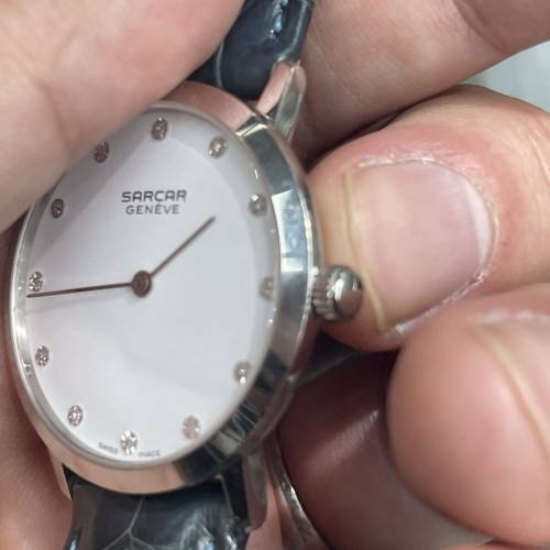 18K 750白金 SARCAR GENEVE 鑽石面 $22800