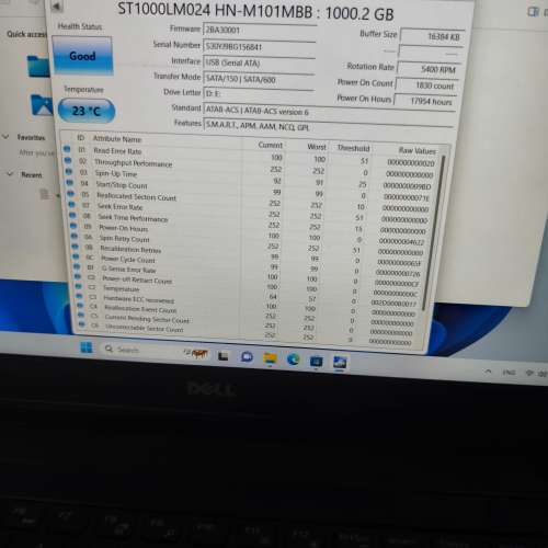 全新2.5吋外置硬盤盒+二手1TB hard disk(全正常）