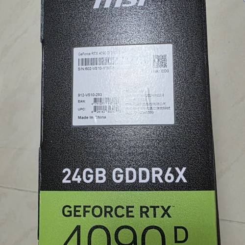 MSI GeForce RTX 4090D GAMING X
SLIM 顯示卡 NOT 2080 3080 3090 4080 5080
5090
