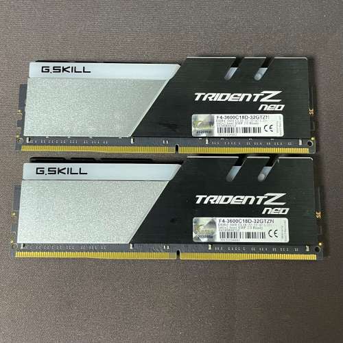 G.skill Trident Z Neo DDR4 3600C18 16GB x2 =32GB