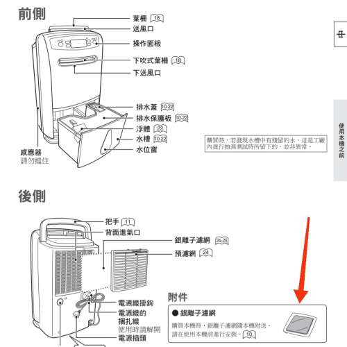 三菱抽濕機過濾網