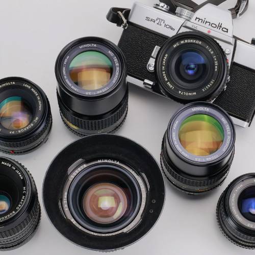 Minolta SR-T 101b camera set & 7 lens