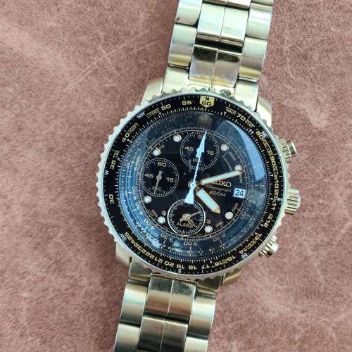 精工 飛行員 電子計時表（金色 , 7T62, 42mm）