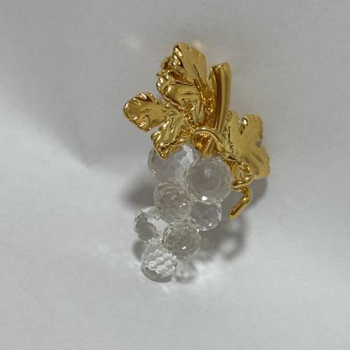 SWAROVSKI 施華洛世奇金色葡萄造型胸針