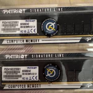 Patriot Signature Line DDR4 3200Mhz 32gb (16gb x 2) 記憶體 內存