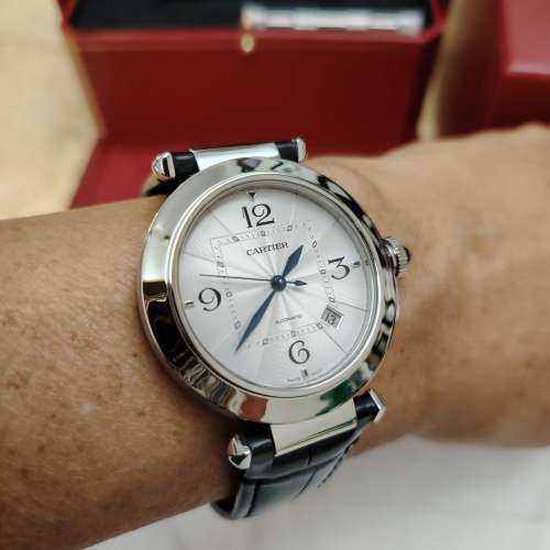 💥新款CARTIER PASHA DE CARTIER  41mm，快拆帶設計，99%超新淨，保用至2029年，全...