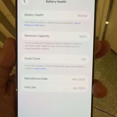 99%new 港行iPhone16 pro max 512gb battery health 100%