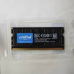 32GB Crucial DDR5 5600Mhz 想換2條16GB notebook RAM 記憶體