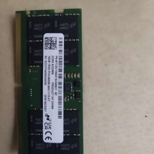 記憶體：鎂光16G DDR5 5600MHz