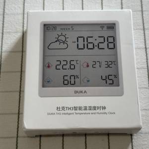 ATuMan DUKA TH3 智能 Wifi 溫度濕度計 室內室外溫度濕度時鐘顯示