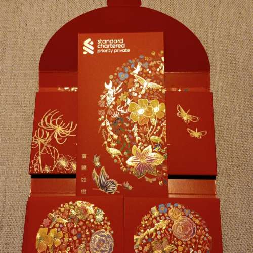 2026 渣打銀行 Standard Chartered 私人理財 利是封 套裝 連袋 red pocket HK$70/套