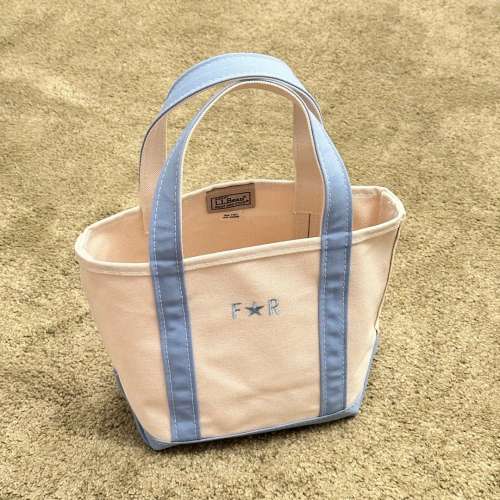 99% NEW - L.L. Bean Boat and Tote Handbag Size M 麻布手提袋 Made in USA（包順...