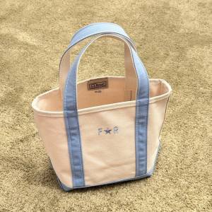 99% NEW - L.L. Bean Boat and Tote Handbag Size M 麻布手提袋 Made in USA（包順...
