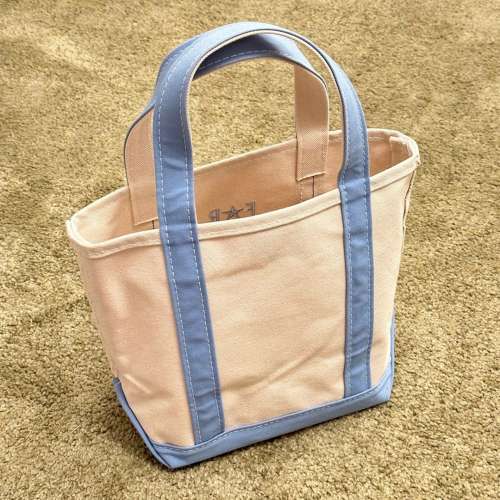 99% NEW - L.L. Bean Boat and Tote Handbag Size M 麻布手提袋 Made in USA（包順...