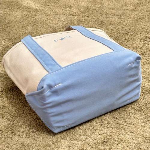 99% NEW - L.L. Bean Boat and Tote Handbag Size M 麻布手提袋 Made in USA（包順...