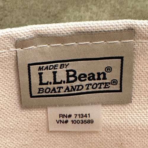 99% NEW - L.L. Bean Boat and Tote Handbag Size M 麻布手提袋 Made in USA（包順...