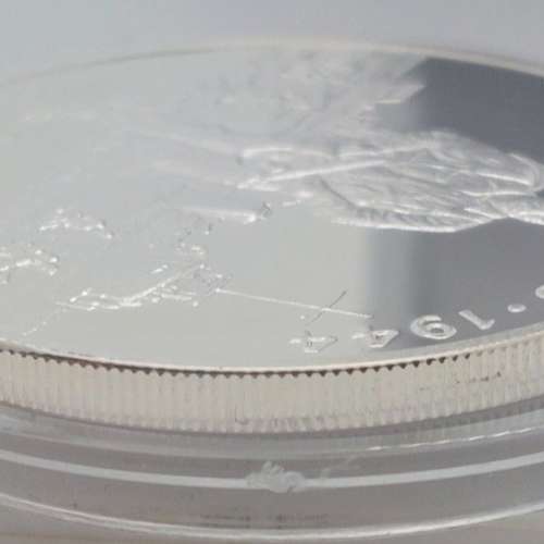 (1994)ISLE OF MAN 50th ANNIVERSARY OF D-DAY SILVER PROOF CROWN/0.925 Silver