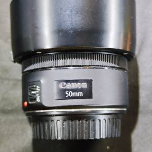 canon 50/1.8 STM EF 佳能 50mm 50 95%new 連HOOD 功能正常 鏡片通透