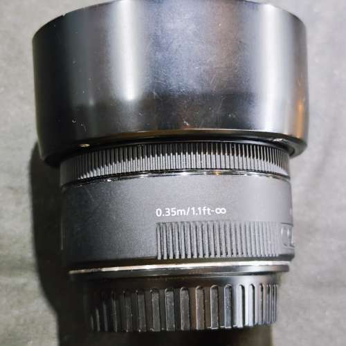 canon 50/1.8 STM EF 佳能 50mm 50 95%new 連HOOD 功能正常 鏡片通透