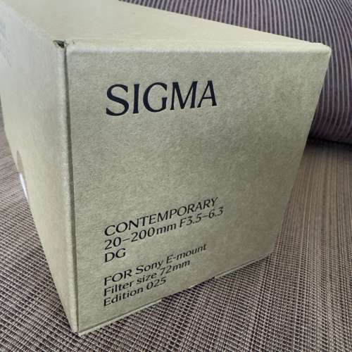 全新 Sony e Mount Sigma Contemporary 20-200mm F3.5-6.3 DG Lens