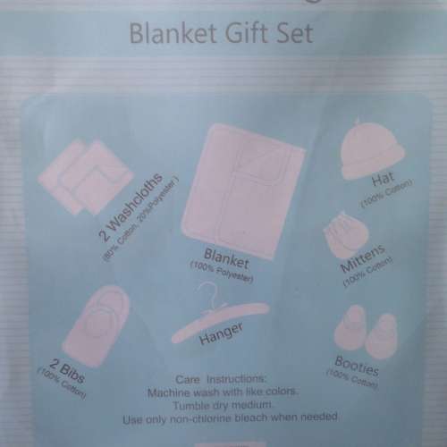 👶 Baby Blanket Gift Set for Newborns NEW 全新嬰兒套裝 粉藍 車 👶
