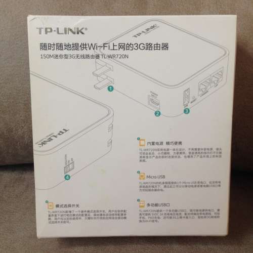 💻 TP-LINK WiFi Wireless Router with USB Charger TL-WR720N USED 迷你型3G無線路...