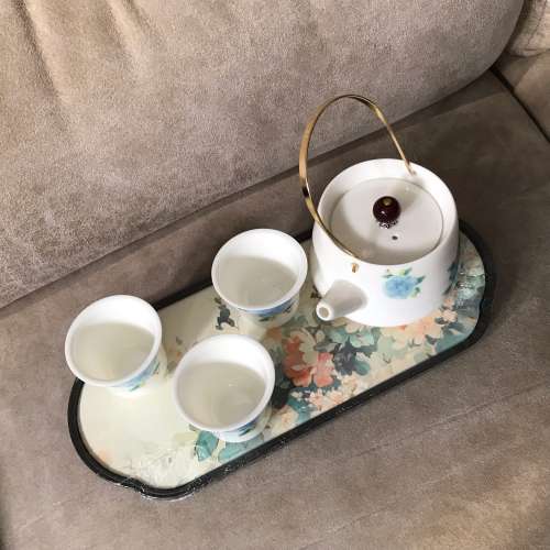 🍵 Ceramic Tea Set with Tray NEW 全新 瓷 茶具 🍵