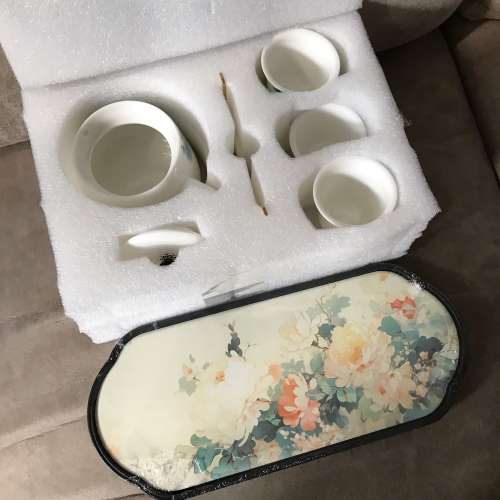 🍵 Ceramic Tea Set with Tray NEW 全新 瓷 茶具 🍵