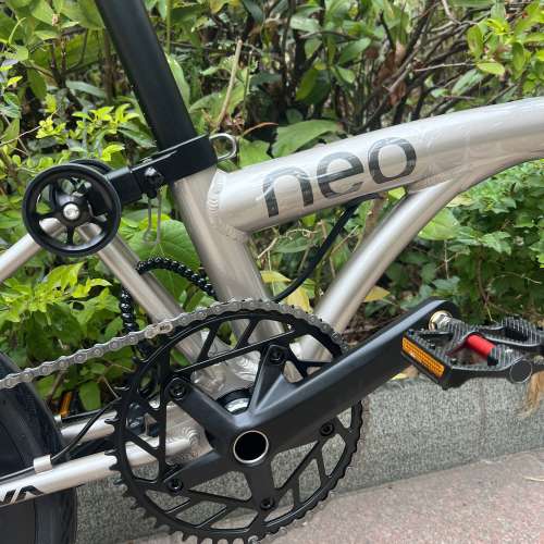 亮光鈦色 JAVA NEO 9速 桶軸碟剎 16吋 349 鋁合金折叠車 （三折叠小布 國布 ）送前...