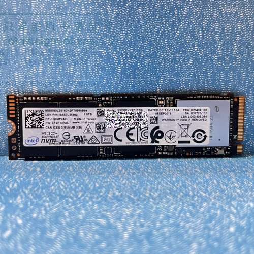 Intel NVMe 1TB M.2 SSD 健康度100%良好 **不議價**