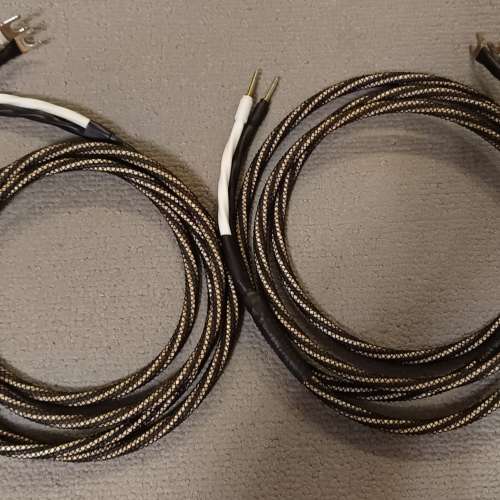 Inakustik LS603 喇叭線8呎長X2,90%新配上sine 鍍銠一邊 蕉插另一邊义头$2150