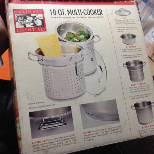 🍽 CULINARY ESSENTIALS Stainless Steel 10 QUART Cooker 4pc Set NEW 全新 不銹鋼...