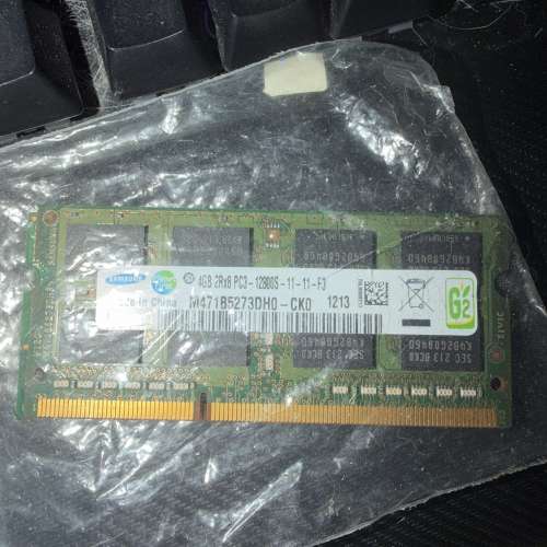 2條三星Samsung 手提電腦RAM DDR3 4GB
