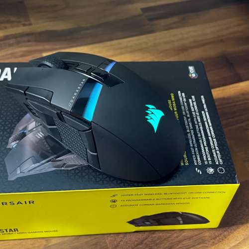 港行Corsair Darkstar Wireless RGB Black 99% New