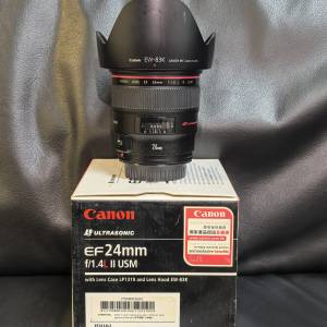 Canon EF 24mm f/1.4L II USM Lens 香港行貨 有盒全套
