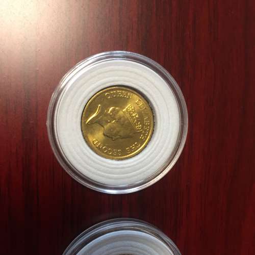 UNC HK10仙 金色大女皇頭連膠盒