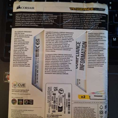 Corsair Vengeance RGB Pro DDR4 32GB 3200MHZ RAM